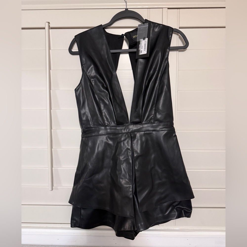 DO+BE Black Faux Leather Dress
